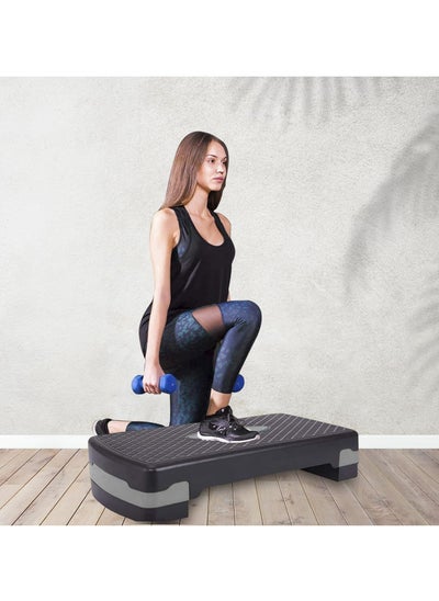 Buy QShop®️ Premium Dynamics Class Aerobic and Yoga Fitness for Home and Gym with Anti-Slip Surface, Shock Absorption Anti-Slip Surface Exercise Platform with Detachable Step Lifts Multicolour in Egypt