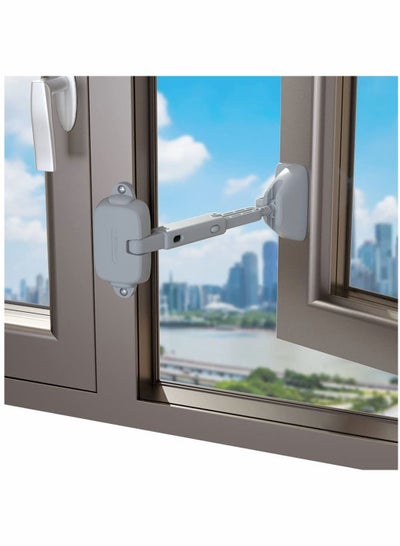 Buy 1 Pack Childproof Window Restrictor for Aluminum, Wooden, Metal Window Frames, Baby Safety Window Lock, Window Safety Locks for Toddlers & Pets, Easy to Install (Grey) in Saudi Arabia