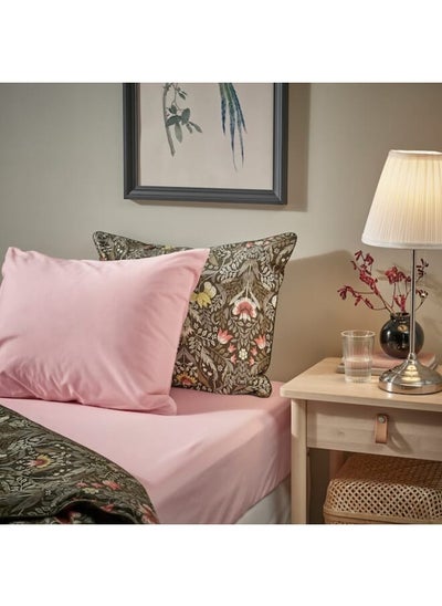 Buy Fitted sheet, light pink, 160x200 cm in Saudi Arabia