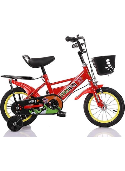 Buy Children'S Bike With Training Wheels, Back Set And Front Basket 12 in Saudi Arabia