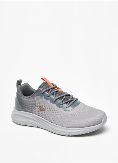 اشتري Textured Sports Shoes with Lace-Up Closure في الامارات