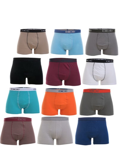 Buy 12-Piece Comfotrable Boxer Set Multicolor in Egypt