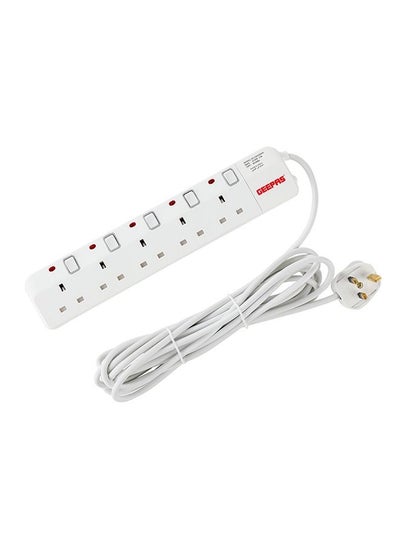 Buy 5 Way - 5 Meter Cable Power Extension Socket  Portable Multi Socket | Multi Plug Power Cable | High Quality, Heavy Duty Power Switch in UAE