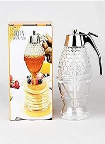 اشتري Honey Dispenser, Acrylic Syrup Dispenser Container Squeeze Bottle Honey Jar Juice Dispenser Honey Bee Drip Bottle 3088TT في مصر