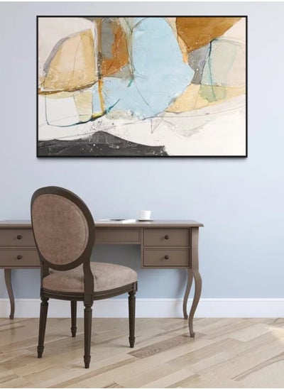 Buy Beige Blue Black Framed Wall Art in UAE