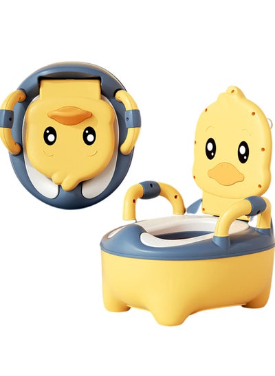 Buy Baby Potty Training Seat, Potty Toilet Trainer with Handles, Toddler Kids Potty Chair with High Back Support  Lid Removable Potty Pot Yellow in UAE