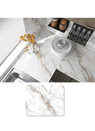 Buy Kitchen Countertop Self-Adhesive Waterproof Wallpaper 60x1000cm in UAE