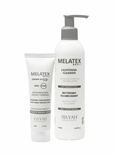 اشتري Melatex Box SPF Cream + Melatex cleanser في مصر