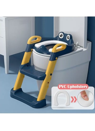 Buy Baby Folding Anti-Slip Potty Training Toilet Chair with Adjustable Ladder in UAE