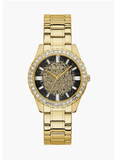 اشتري GUESS Women's Glitter Burst Collection Analog Gold Dial Watch - GW0405L2 في الامارات