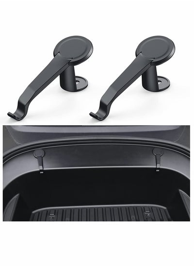 اشتري Front Trunk Hook, Bolt Cover Interior, Decoration Luggage Storage Hanger, ABS Grocery Bags Holder Clips, for Tesla Model 3 Accessories (Black) في السعودية