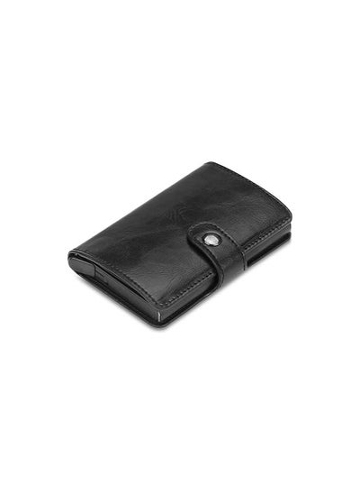 Buy Card Holder Wallet,Credit Card Holder for Men RFID Blocking Pop Up Wallet Mens Minimalist Slim Wallet Metal Bank Card Case Women Minimalist Wallet Leather Card Wallet in Egypt