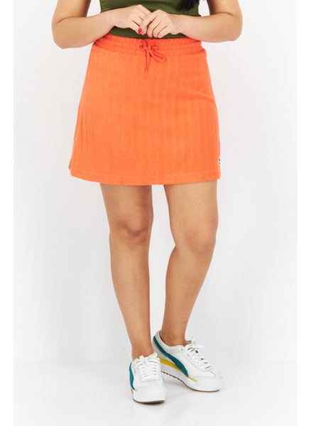 Buy Women Sportswear Fit Training Toweling Skirt, Orange in UAE