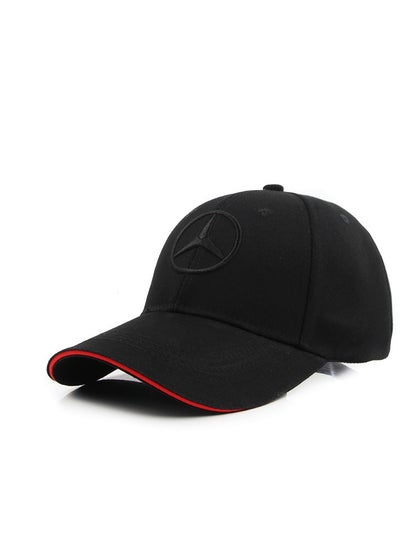 Buy Mercedes Benz Logo Embroidered Adjustable Baseball Caps for Men and Women Hat Travel Cap Car Racing Motor Hat in UAE