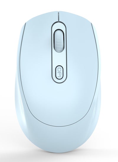 Buy M107 2.4G Wireless Mouse Ergonomic Office Mouse with 3-gear Adjustable DPI Built-in 500mAh Blue in UAE