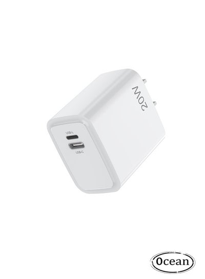 Buy 2in1 Dual Ports Plug Wall Charger, Fast Type C Charger in Saudi Arabia