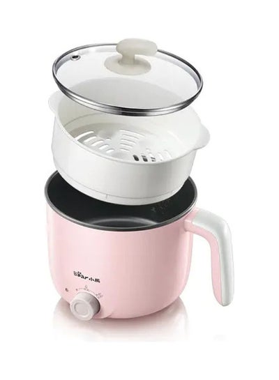 اشتري 1.2L Electric Hot Pot 220V Non-Stick Rapid Noodles Cooker with Steamer Lid في السعودية