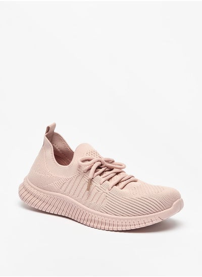 Buy Women's Mesh Detail Sports Shoes with Lace-Up Closure in Saudi Arabia