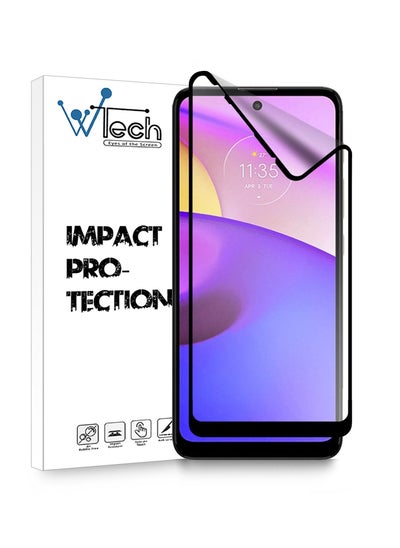 Buy 9D Matte Ceramic Full Coverage Screen Protector For Motorola Moto E40 4G 6.5 Inch Clear/Black in Saudi Arabia