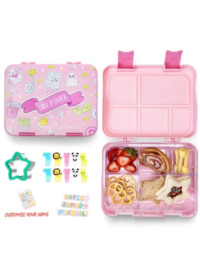 Buy 5 To 4 Convertible Bento Lunch Box With Sandwich Cutter Set Girl Power in UAE