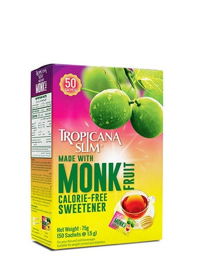 Buy Monk Fruit Calorie Free Sweetener 50 Sachets in UAE