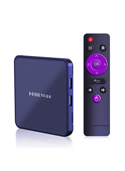 اشتري H96 Max V12 Android 12.0 Smart TV Box UHD 4K Media Player RK3318 4GB/32GB 2.4G/5G Dual-band WiFi BT4.0 100M LAN VP9 H.265 Decoding with Remote Control في الامارات