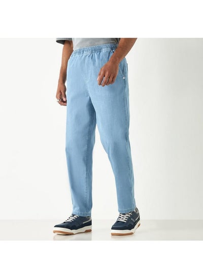 Buy Lee Cooper Solid Relaxed Fit Pants with Pockets in Saudi Arabia