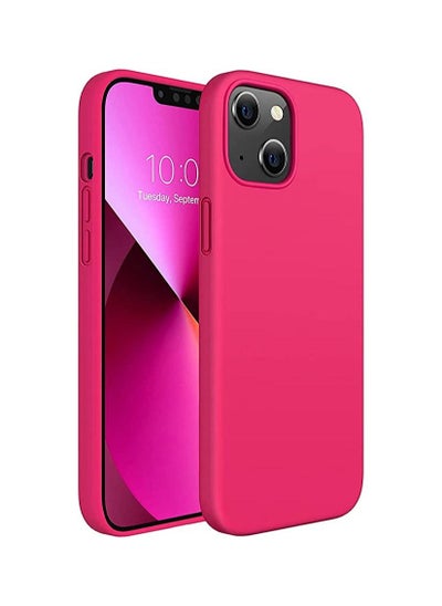 اشتري Silicone Case with Microfiber Lining For Apple iPhone 13 (6.1In, Pink) في مصر