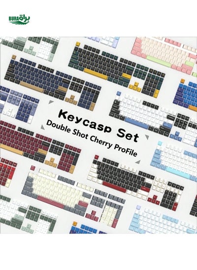 Buy GMK-Double Shot PBT Keycap ForGaming Mechanical Keyboard, BlueSamurai, Mars Green,Candy, CherryProfile.131keys in UAE