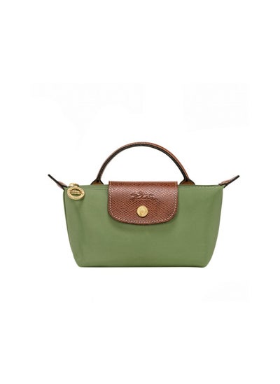 اشتري Longchamp Women's classic fashion versatile mini makeup bag handbag shoulder bag handheld small bag moss green في الامارات