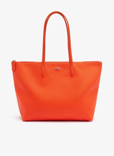 اشتري مفهوم لاكوست النسائي L12.12 الموضة متعددة الاستعابات كبيرة السحاب حقيبة اليد حقيبة الكتف حقيبة الكتف كبيرة برتقالية اللون في الامارات