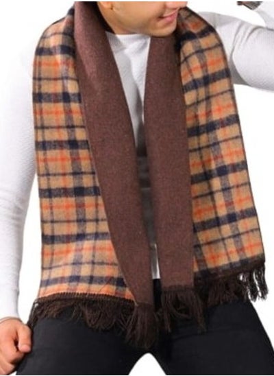 اشتري Double Face Solid and Plaid Check Carreau Pattern Wool Winter في مصر