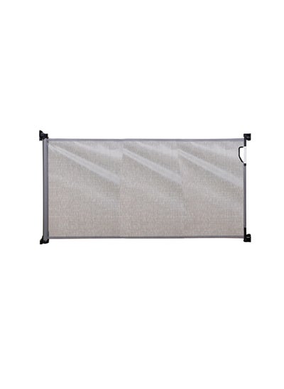 Buy Retractable Baby Safety Gate, Extra Wide And Tall Mesh Gate - Grey in UAE