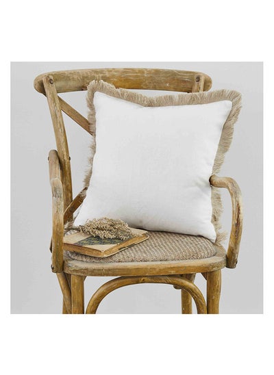 اشتري Karaca Home Vesa Frilly Ecru Filled Pillow 45x45 Cm في الامارات