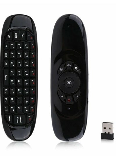 اشتري Arabic Keyboard Air Mouse C120 Smart TV Remote Control Computer Wireless Keyboard with Gyroscope Somatosensory Remote Control for TV Box Android Laptop Pc في الامارات