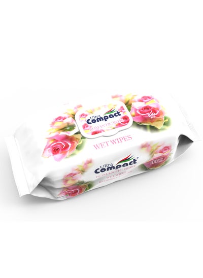 Buy Romantic Rose Wet Wipes: Delicate Care Pack - 100pcs in Saudi Arabia