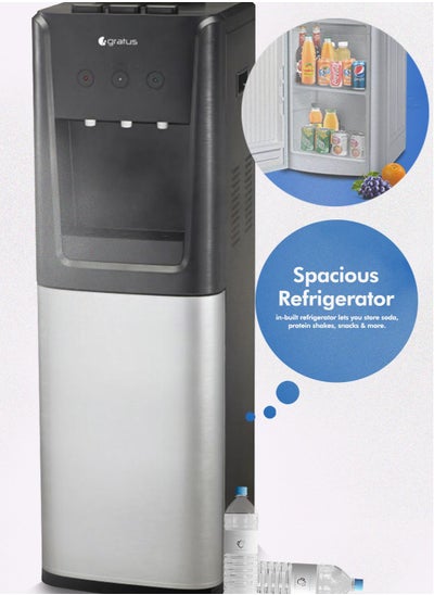 Buy Hot & Cold 3 Tap Floor Standing Top Loading Water Dispenser With Refrigerator, 1 Year Full , Model-GWD801WFRW in UAE