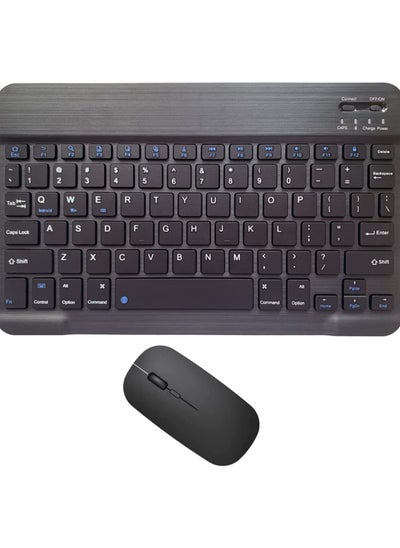 اشتري Rechargeable Bluetooth Keyboard and Mouse Combo – Ultra-Slim Wireless Keyboard and Mouse Set for Android, Windows, iOS Devices في الامارات