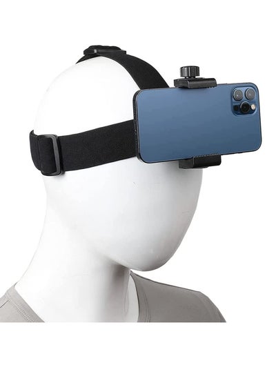 اشتري Head Strap Holder Mobile Phone Mount First Person View Live Shooting Bracket Holder for Phone في الامارات