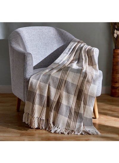 اشتري Tampa Check Woven Throw 170 x 130 cm في الامارات