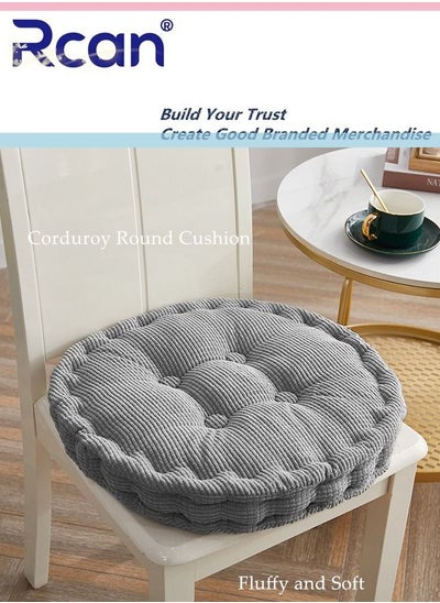 اشتري Chair Cushion Pillow Bay Window Tatami Mat Corduroy Cushion Thickened Round Soft Skin Friendly Backrest Yoga Meditation Cushion Suitable for Office Family Car Tables and Chairs School في السعودية