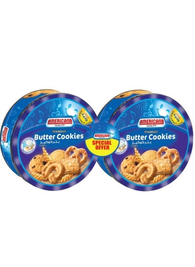 Buy Butter Cookies Tin Blue 454grams Pack of 2 in UAE