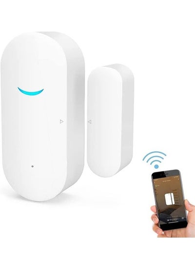 Buy WiFi Door Window Sensor, Wireless Security Alarm Door Sensor, Tuya Smart Door Window Sensor, Compatible with Alexa Google Assistant, Home Business Security Door Open Contact Sensor in Saudi Arabia