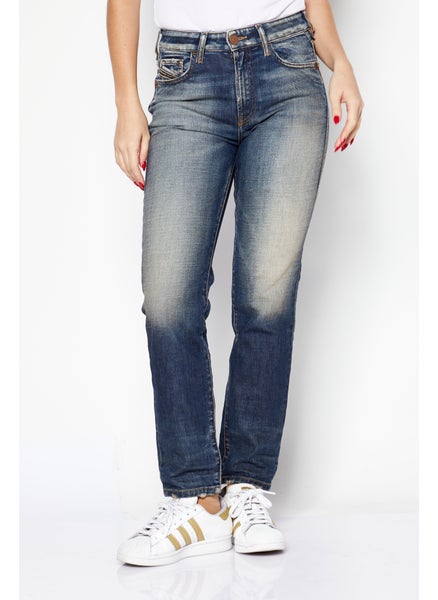 اشتري Women Slim Fit Plain Non-Stretchable Denim, Blue في السعودية