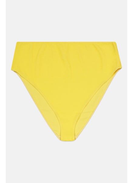 اشتري Women Textured Bikini Bottom, Yellow في الامارات