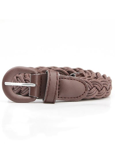 اشتري Fashion Boutique Women's Needle Button Casual Versatile Jeans Belt 105cm Brown في الامارات