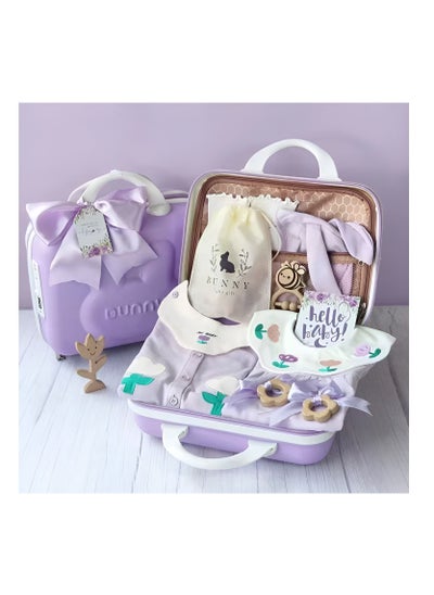 Buy Adorable Premium Bunny Themed Newborn Baby Gift Set With Toys and Rompers for Boys and Girls 12 in 1 in UAE