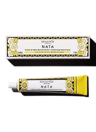 Buy Benamor Nata Nourishing Hand Cream Nata Nutritious Hand Cream with 99% Natural Ingredients Comforting Hand Moisturiser Gourmet Scent, Paraben Free 50ml in UAE