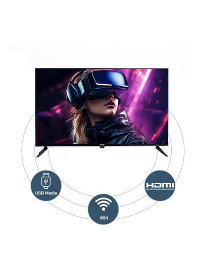 Buy 4K SMART DLED TV, 75 Inch With Remote Control | FRAMELESS DESIGN | 3840x2160  Resolution| Smart TV with original Android 9 | Black color | 16:9 Aspect ratio |Model Name: SHM-75LHKS in Saudi Arabia