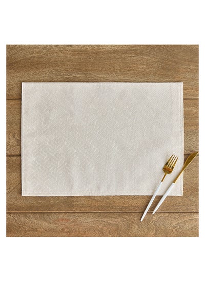 Buy Harper Alim 2-Piece Reversible Jacquard Placemat Set 48 x 33 cm in Saudi Arabia